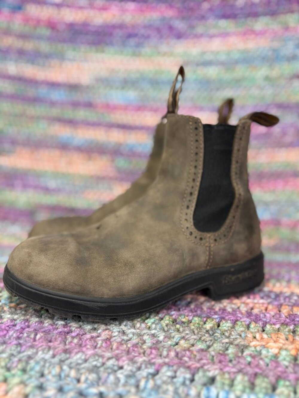 Blundstone Womens High Top Boots Rustic Brown 1351 size 4.5 (missing insoles)